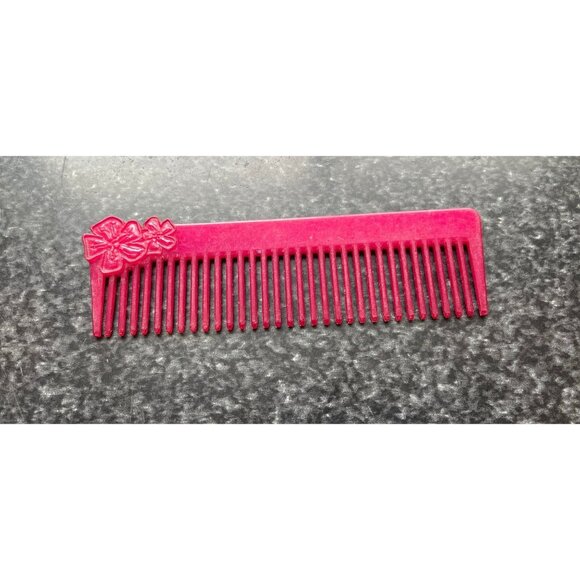 Vintage 1974 Neon Fuchsia Comb Buch + Deichmann Denmark MODELE DEPOSE Lotus - Picture 1 of 4